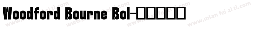 Woodford Bourne Bol字体转换